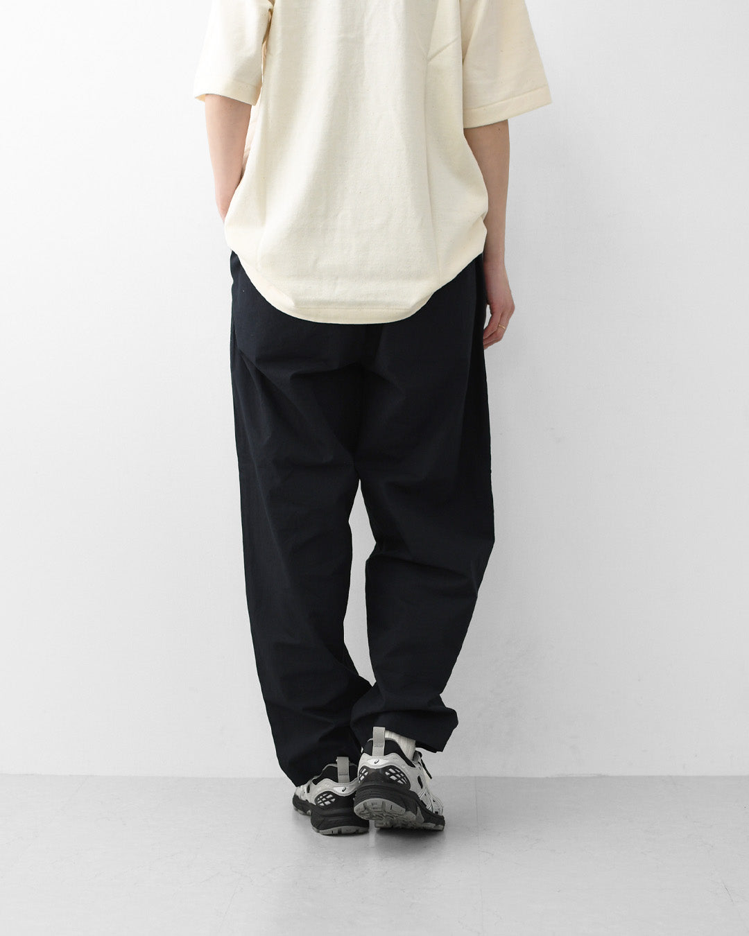 RINEN [リネン] 40/1オーガニック平織テーパードパンツ [R49600-W] テーパードパンツ・リラックスパンツ・ベーシックパンツ・オーガニックコットン・LADY'S [2026SS]
