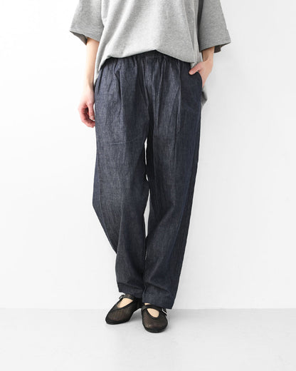 RINEN [リネン] 6オンスノットインディゴテーパードパンツ [R49604-W] デニムパンツ・テーパードパンツ・ベーシックパンツ・ゆったりシルエット・LADY'S [2026SS]
