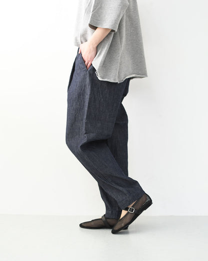 RINEN [リネン] 6オンスノットインディゴテーパードパンツ [R49604-W] デニムパンツ・テーパードパンツ・ベーシックパンツ・ゆったりシルエット・LADY'S [2026SS]