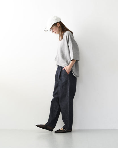 RINEN [リネン] 6オンスノットインディゴテーパードパンツ [R49604-W] デニムパンツ・テーパードパンツ・ベーシックパンツ・ゆったりシルエット・LADY'S [2026SS]