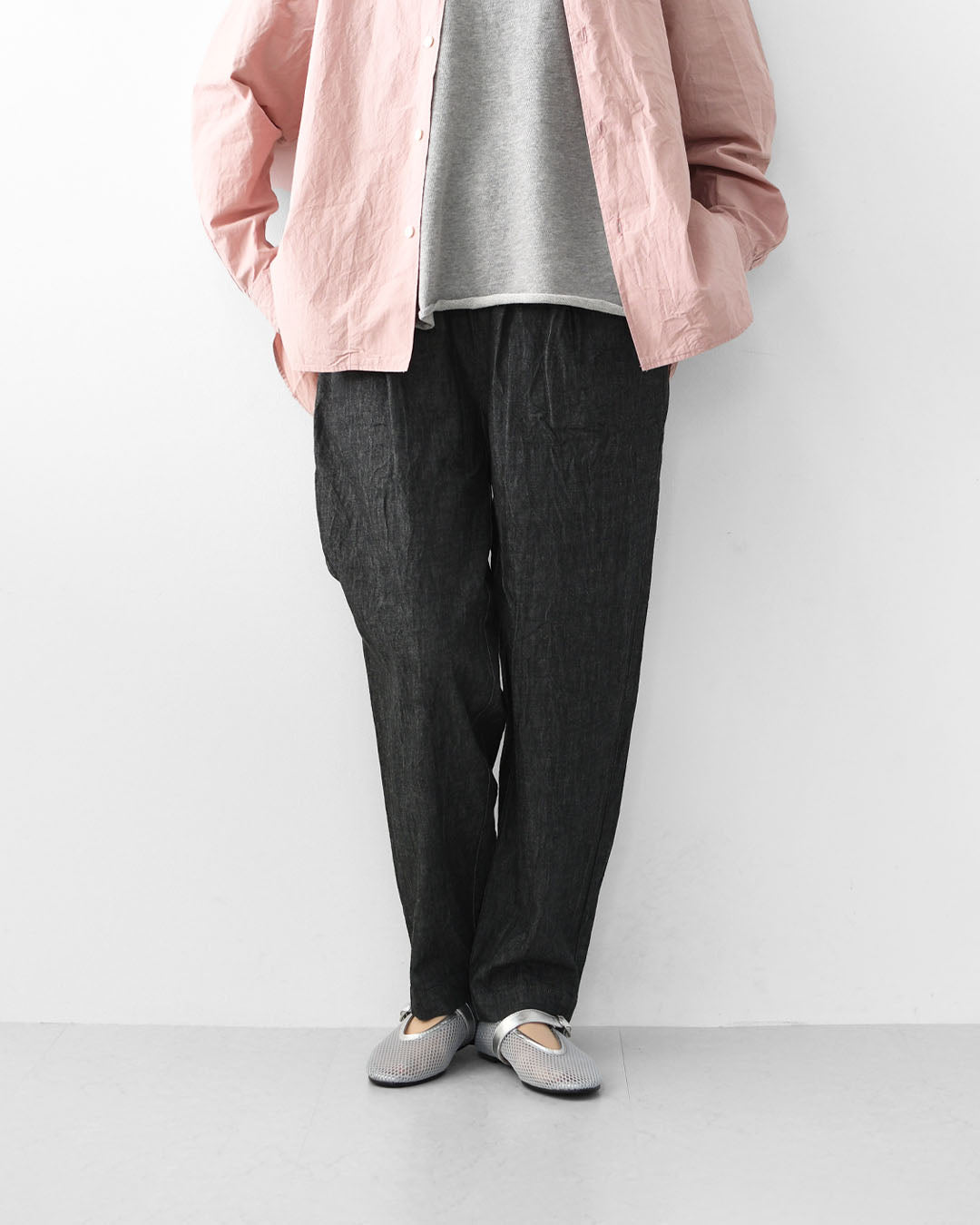 RINEN [リネン] 6オンスノットインディゴテーパードパンツ [R49604-W] デニムパンツ・テーパードパンツ・ベーシックパンツ・ゆったりシルエット・LADY'S [2026SS]