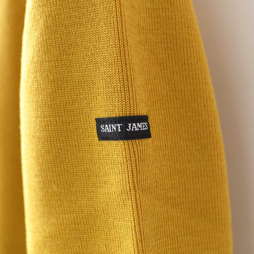 SAINT JAMES [セントジェームス 正規販売店] MOUTARDE [00jc182-md]  ダブルフェイスセーター・ニット・ポートネック・ウィンターウェアー・裏起毛・あたたかい・マスタードイエロー・MEN'S / LADY'S [2025AW]
