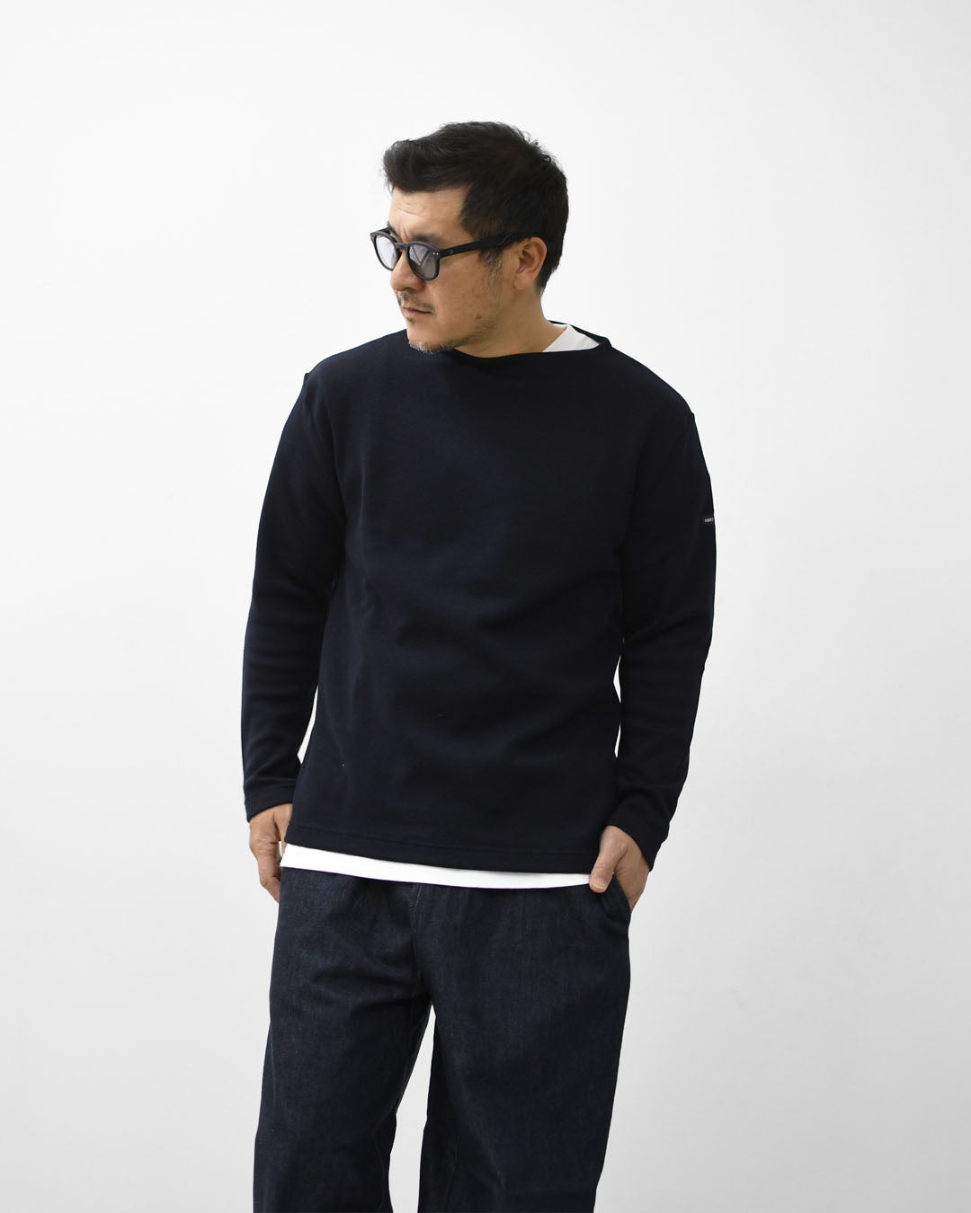 SAINT JAMES [セントジェームス 正規販売店] NAVY [00jc182-nv]  ダブルフェイスセーター・ネイビー・MEN'S / LADY'S [2025AW]