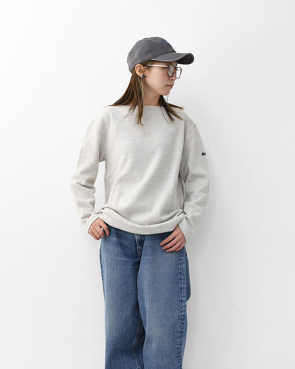 SAINT JAMES [セントジェームス 正規販売店] PURLE CLAIR CH [00jc182-pc]  ダブルフェイスセーター・ミックスライトグレーMEN'S / LADY'S [2025AW]