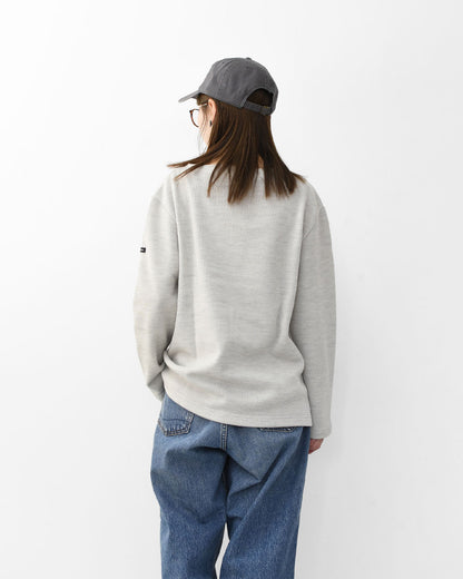 SAINT JAMES [セントジェームス 正規販売店] PURLE CLAIR CH [00jc182-pc]  ダブルフェイスセーター・ミックスライトグレーMEN'S / LADY'S [2025AW]