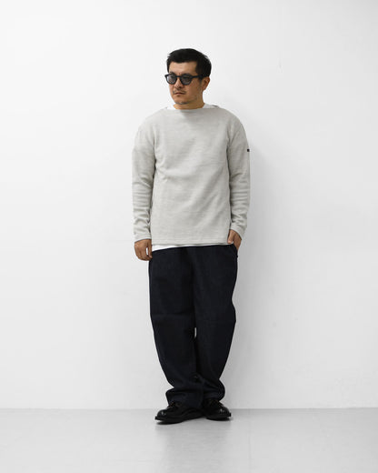 SAINT JAMES [セントジェームス 正規販売店] PURLE CLAIR CH [00jc182-pc]  ダブルフェイスセーター・ミックスライトグレーMEN'S / LADY'S [2025AW]