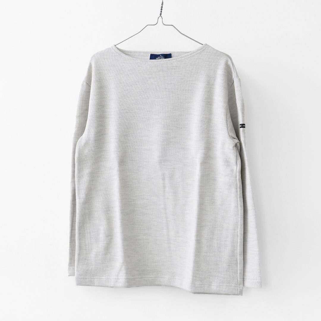 SAINT JAMES [セントジェームス 正規販売店] PURLE CLAIR CH [00jc182-pc]  ダブルフェイスセーター・ミックスライトグレーMEN'S / LADY'S [2025AW]