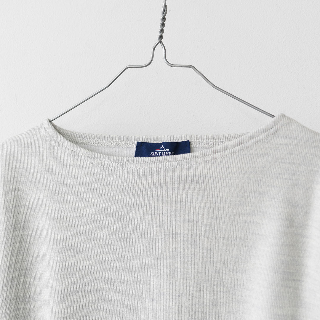 SAINT JAMES [セントジェームス 正規販売店] PURLE CLAIR CH [00jc182-pc]  ダブルフェイスセーター・ミックスライトグレーMEN'S / LADY'S [2025AW]