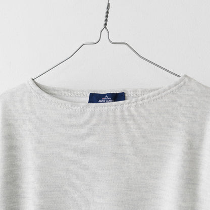 SAINT JAMES [セントジェームス 正規販売店] PURLE CLAIR CH [00jc182-pc]  ダブルフェイスセーター・ミックスライトグレーMEN'S / LADY'S [2025AW]