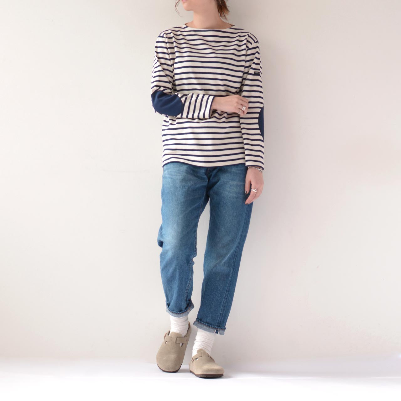 SAINT JAMES [セントジェームス] OUESSANT "COUD" BORDER [13JC] [ウエッソン "エルボーパッチ"ボーダー]