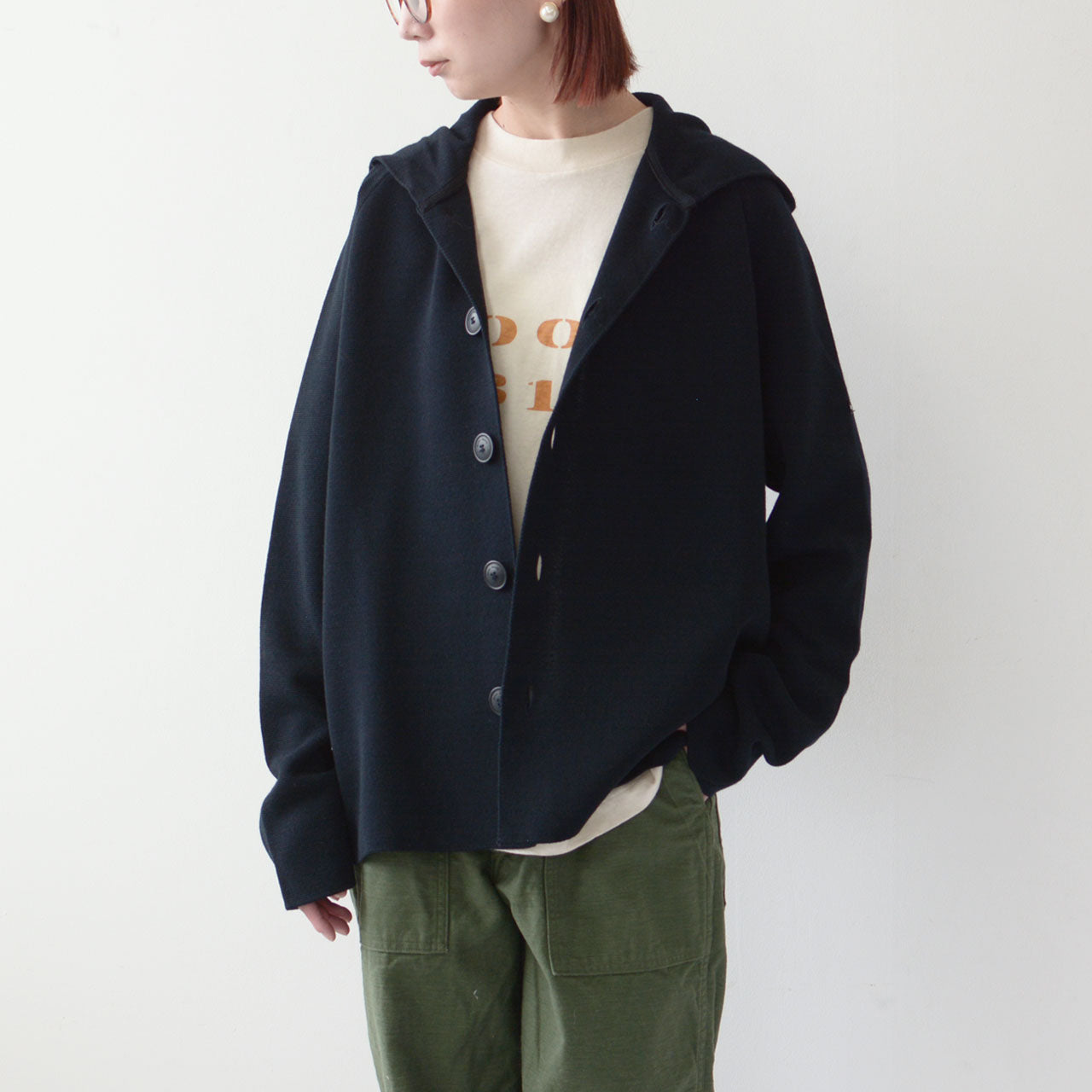 SAINT JAMES [GILET ARMA] [15jl] フードニットカーディガン [2024AW]