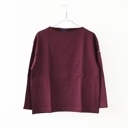 SAINT JAMES [セントジェームス 正規販売店] 20JC OUES LOOSE SOLID - GRENAT FONCE [20jcls-grenat] ウェッソンルーズ ソリッド・無地・ガーネット・カットソー・長袖・コットン・ボートネック・LADY'S [2026AW]