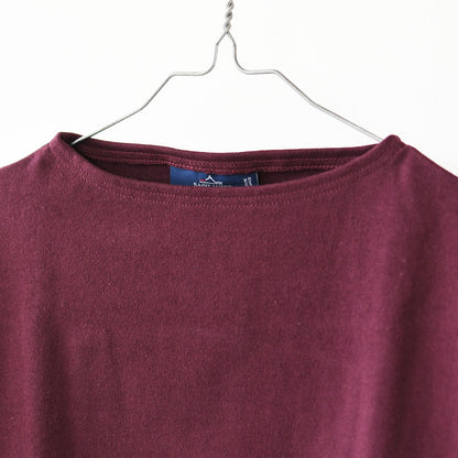 SAINT JAMES [セントジェームス 正規販売店] 20JC OUES LOOSE SOLID - GRENAT FONCE [20jcls-grenat] ウェッソンルーズ ソリッド・無地・ガーネット・カットソー・長袖・コットン・ボートネック・LADY'S [2026AW]