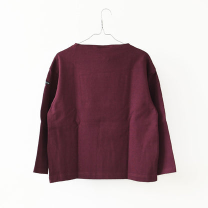 SAINT JAMES [セントジェームス 正規販売店] 20JC OUES LOOSE SOLID - GRENAT FONCE [20jcls-grenat] ウェッソンルーズ ソリッド・無地・ガーネット・カットソー・長袖・コットン・ボートネック・LADY'S [2026AW]