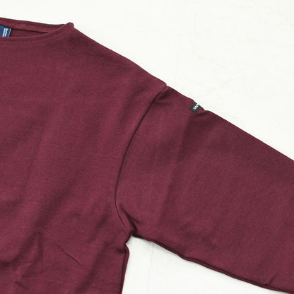 SAINT JAMES [セントジェームス 正規販売店] 20JC OUES LOOSE SOLID - GRENAT FONCE [20jcls-grenat] ウェッソンルーズ ソリッド・無地・ガーネット・カットソー・長袖・コットン・ボートネック・LADY'S [2026AW]