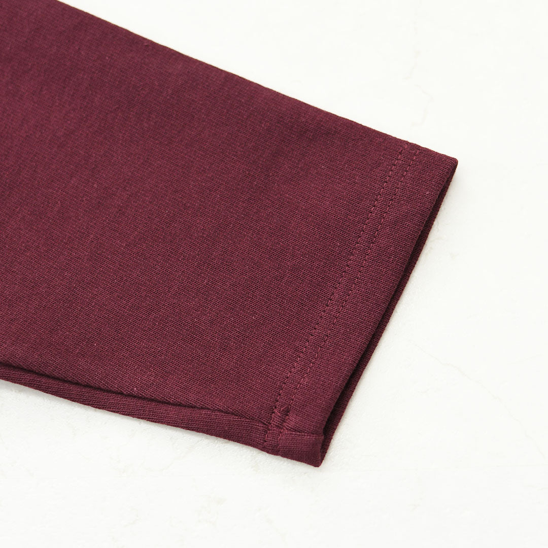 SAINT JAMES [セントジェームス 正規販売店] 20JC OUES LOOSE SOLID - GRENAT FONCE [20jcls-grenat] ウェッソンルーズ ソリッド・無地・ガーネット・カットソー・長袖・コットン・ボートネック・LADY'S [2026AW]
