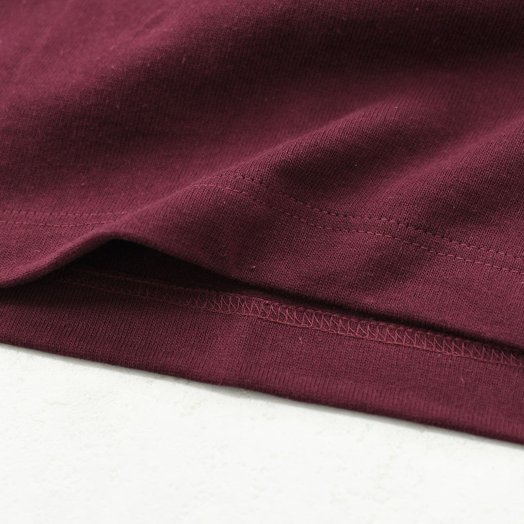 SAINT JAMES [セントジェームス 正規販売店] 20JC OUES LOOSE SOLID - GRENAT FONCE [20jcls-grenat] ウェッソンルーズ ソリッド・無地・ガーネット・カットソー・長袖・コットン・ボートネック・LADY'S [2026AW]