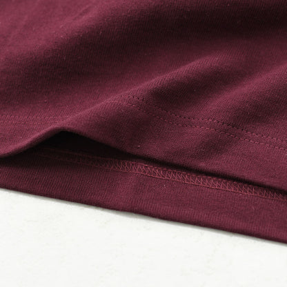 SAINT JAMES [セントジェームス 正規販売店] 20JC OUES LOOSE SOLID - GRENAT FONCE [20jcls-grenat] ウェッソンルーズ ソリッド・無地・ガーネット・カットソー・長袖・コットン・ボートネック・LADY'S [2026AW]