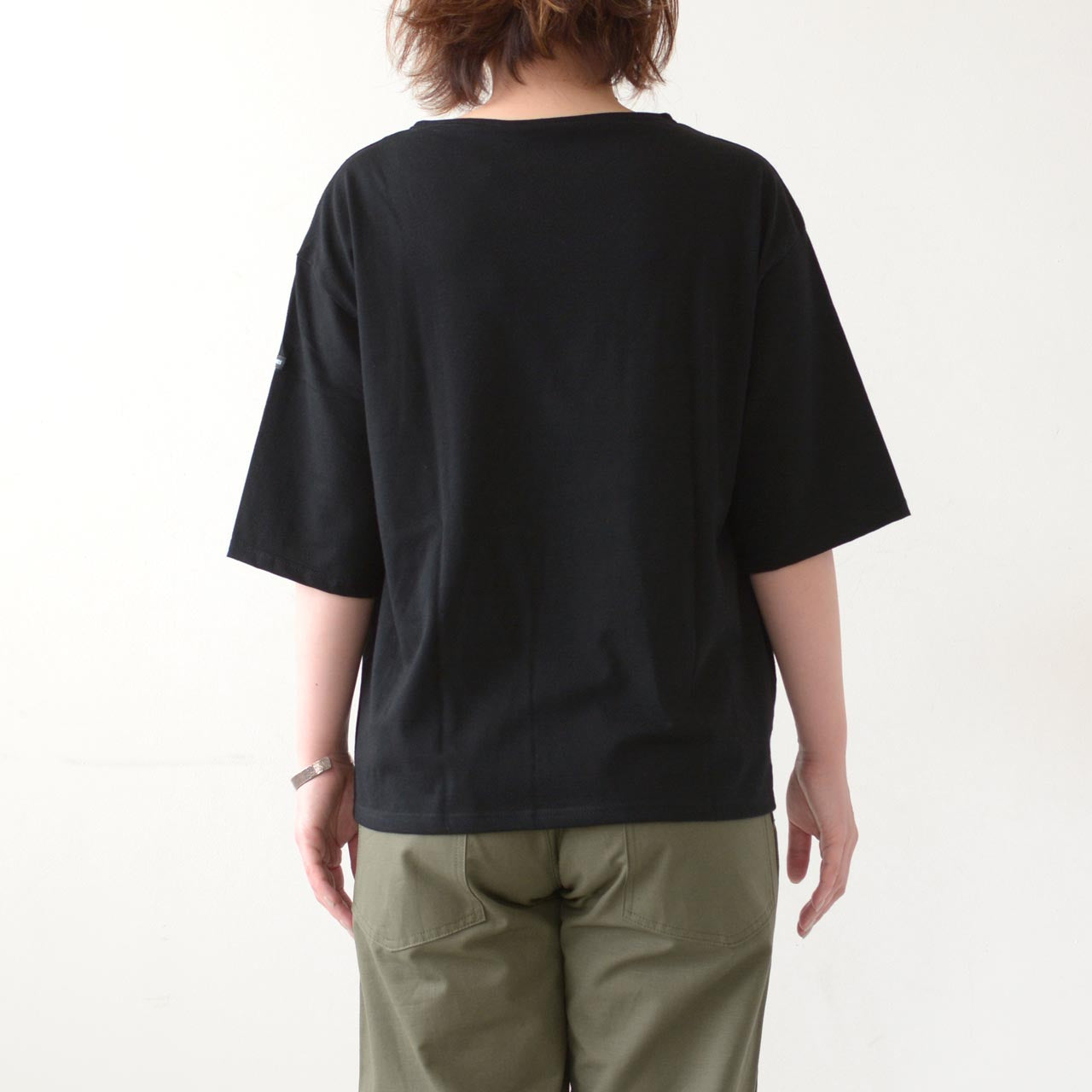 SAINT JAMES [PIRIAC TEE LOOSE SOLID] [sl-21jc8733] セントジェームス 正規販売店・ピリアックルーズT 無地・五分袖・ドロップショルダー・無地カットソー・LADY'S [2025SS]