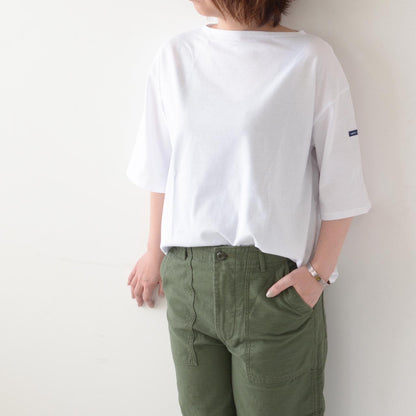 SAINT JAMES [PIRIAC TEE LOOSE SOLID] [sl-21jc8733] セントジェームス 正規販売店・ピリアックルーズT 無地・五分袖・ドロップショルダー・無地カットソー・LADY'S [2025SS]