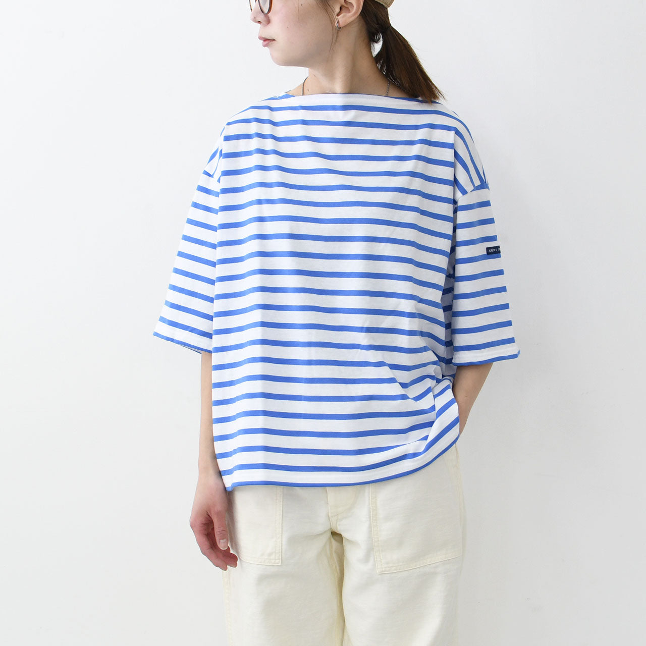 SAINT JAMES [PRIAC TEE LOOSE BORDER] [20jc8733-bo] セントジェームス 正規販売店・ピリアックルーズT [2025SS]