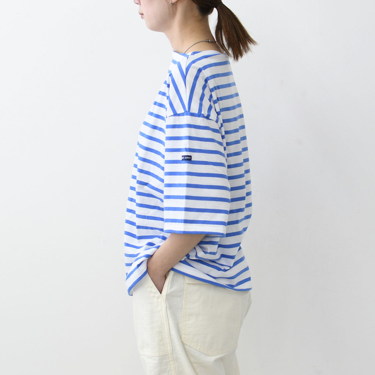 SAINT JAMES [PRIAC TEE LOOSE BORDER] [20jc8733-bo] セントジェームス 正規販売店・ピリアックルーズT [2025SS]