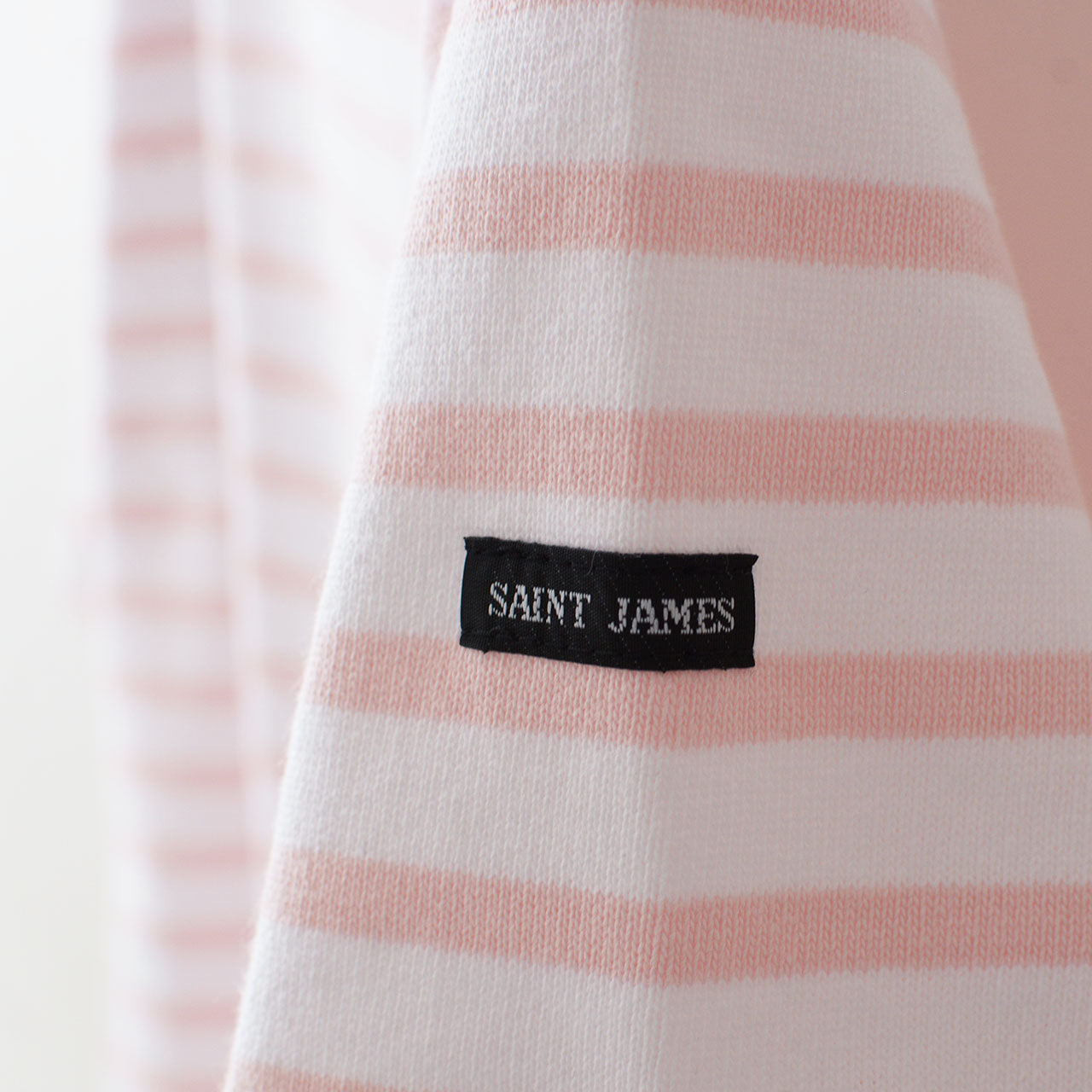 SAINT JAMES [セントジェームス 正規販売店] 20JC TEE LOOSE BORDER NEIGE×DRAGEE [20jcbo-nei-dr]ボーダー(ﾎﾜｲﾄ×ﾗｲﾄﾋﾟﾝｸ)[2024SS]