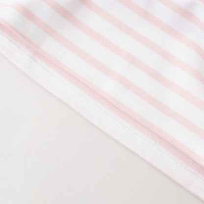 SAINT JAMES [セントジェームス 正規販売店] 20JC TEE LOOSE BORDER NEIGE×DRAGEE [20jcbo-nei-dr]ボーダー(ﾎﾜｲﾄ×ﾗｲﾄﾋﾟﾝｸ)[2024SS]