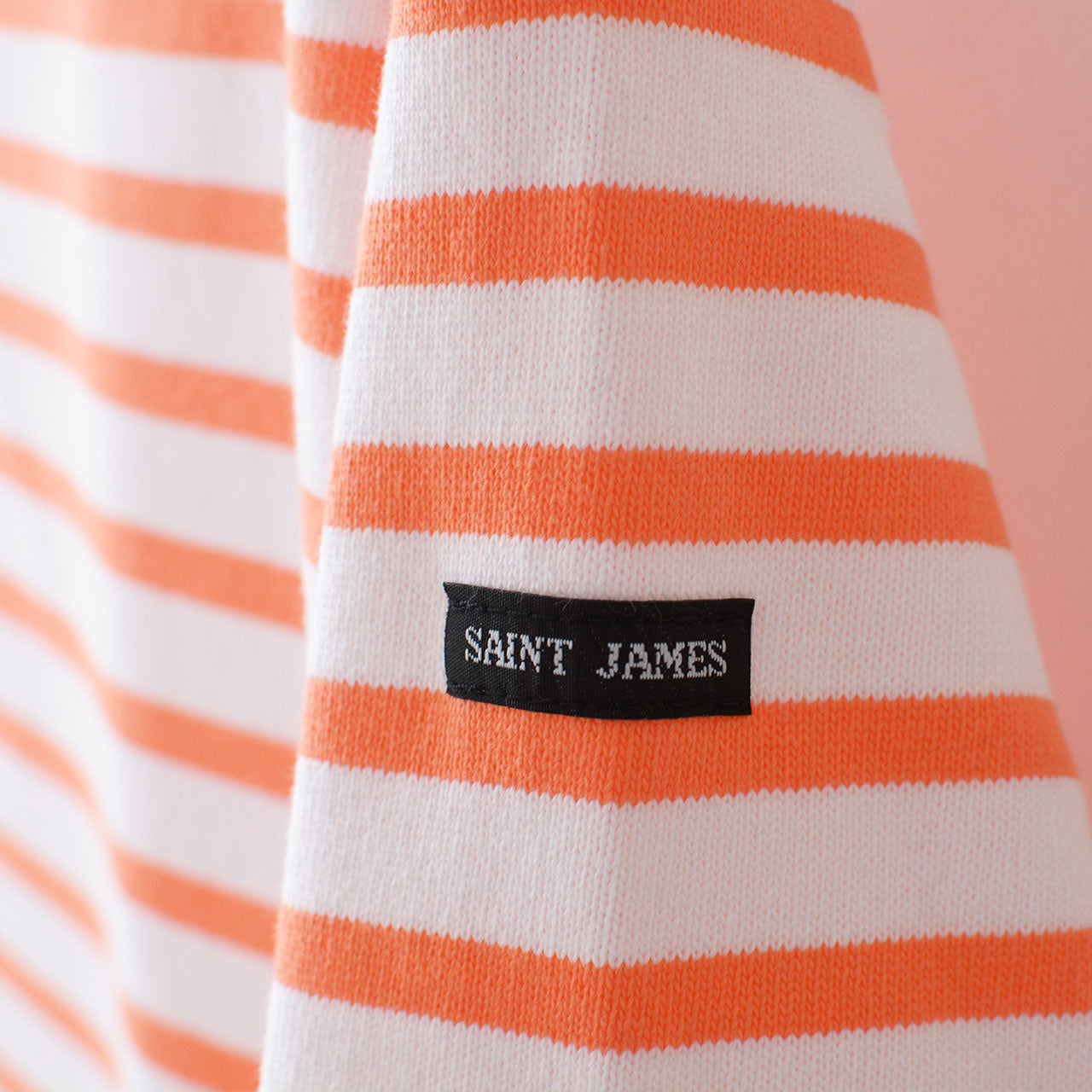 SAINT JAMES [セントジェームス 正規販売店] 20JC TEE LOOSE BORDER NEIGE×ORANGE.FLUO [20jcbo-nei-or] ボーダー(ﾎﾜｲﾄ×ｵﾚﾝｼﾞ)[2024SS]