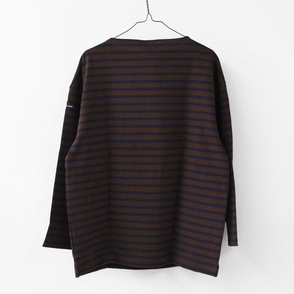 SAINT JAMES [セントジェームス 正規販売店] 20JC OUESS LOOSE BORDER - CHOCO/NAVY [20jclb-cho-nv] ウェッソンルーズ ボーダー・カットソー・長袖・コットン・ボートネック・MEN'S / LADY'S [2026AW]