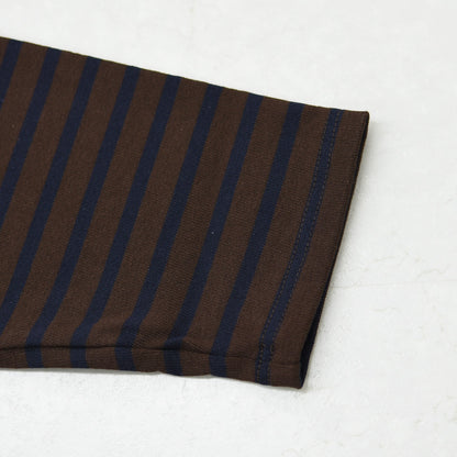 SAINT JAMES [セントジェームス 正規販売店] 20JC OUESS LOOSE BORDER - CHOCO/NAVY [20jclb-cho-nv] ウェッソンルーズ ボーダー・カットソー・長袖・コットン・ボートネック・MEN'S / LADY'S [2026AW]