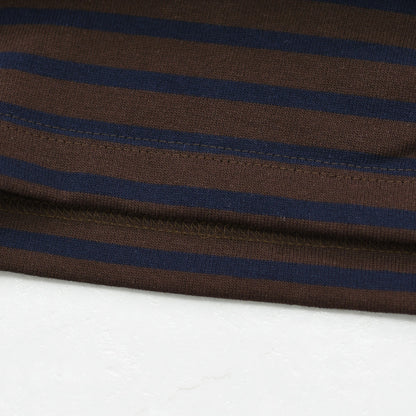 SAINT JAMES [セントジェームス 正規販売店] 20JC OUESS LOOSE BORDER - CHOCO/NAVY [20jclb-cho-nv] ウェッソンルーズ ボーダー・カットソー・長袖・コットン・ボートネック・MEN'S / LADY'S [2026AW]
