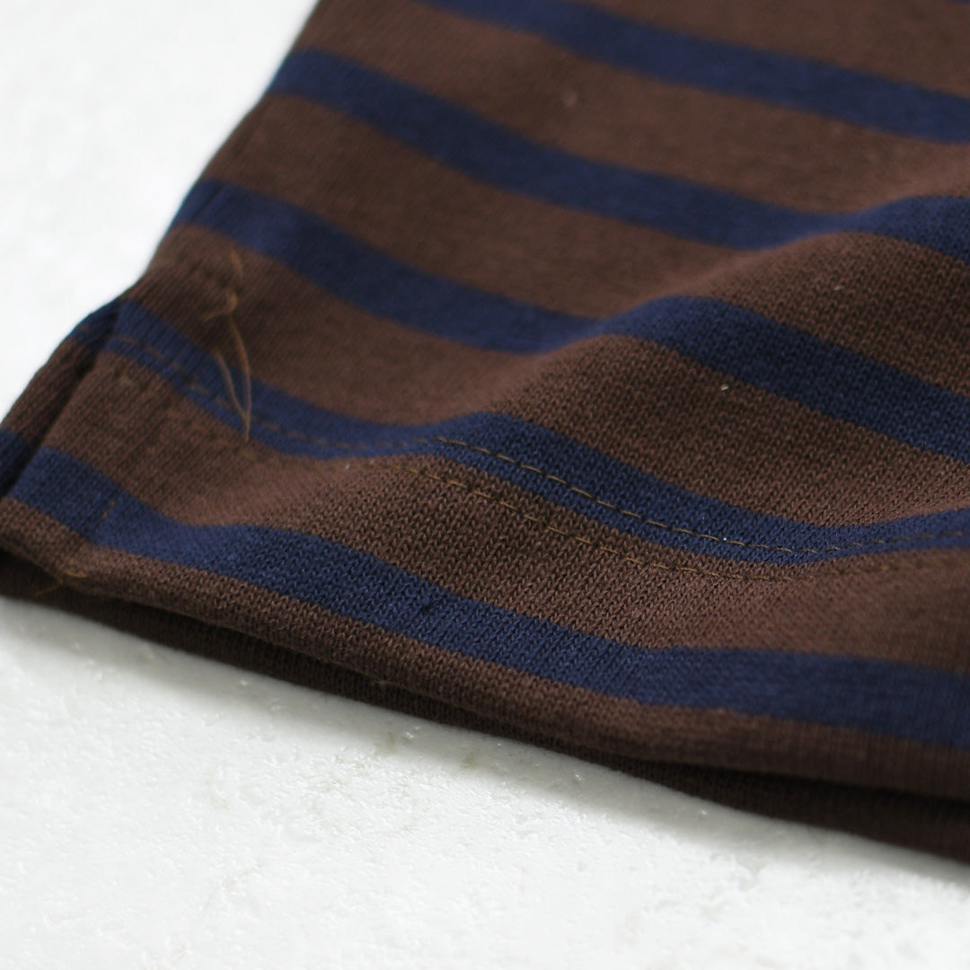 SAINT JAMES [セントジェームス 正規販売店] 20JC OUESS LOOSE BORDER - CHOCO/NAVY [20jclb-cho-nv] ウェッソンルーズ ボーダー・カットソー・長袖・コットン・ボートネック・MEN'S / LADY'S [2026AW]