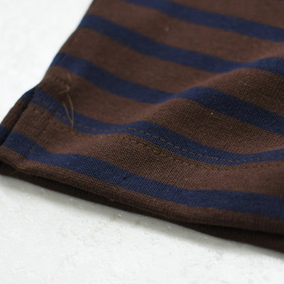 SAINT JAMES [セントジェームス 正規販売店] 20JC OUESS LOOSE BORDER - CHOCO/NAVY [20jclb-cho-nv] ウェッソンルーズ ボーダー・カットソー・長袖・コットン・ボートネック・MEN'S / LADY'S [2026AW]