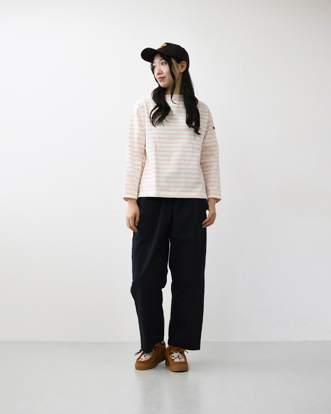 SAINT JAMES [セントジェームス 正規販売店] 20JC OUES LOOSE SOLID - ROSEBAL [20jcls-roseba] ウェッソンルーズ ソリッド・無地・ガーネット・カットソー・長袖・コットン・ボートネック・LADY'S [2026AW]