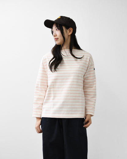 SAINT JAMES [セントジェームス 正規販売店] 20JC OUES LOOSE BORDER - CRU/ROSE [20jclb-cr-rs] ウェッソンルーズ ボーダー・ボーダー・エクリュ×ローズピンク・LADY'S [2026AW]