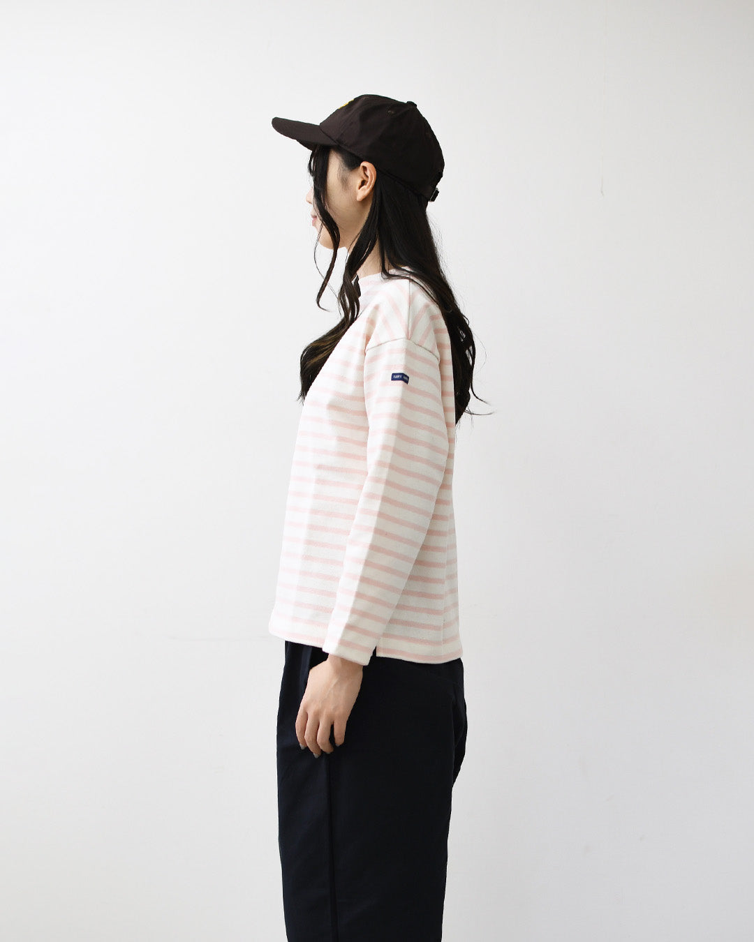 SAINT JAMES [セントジェームス 正規販売店] 20JC OUES LOOSE BORDER - CRU/ROSE [20jclb-cr-rs] ウェッソンルーズ ボーダー・ボーダー・エクリュ×ローズピンク・LADY'S [2026AW]