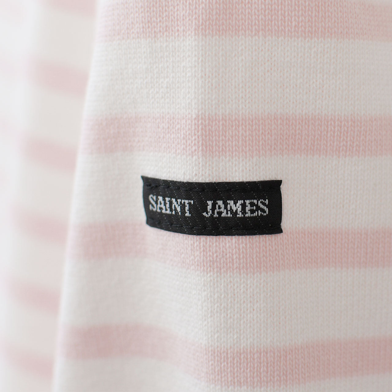 SAINT JAMES [セントジェームス] 20JC OUES LOOSE BORDER - NEIGE/BALLERINE [ウエッソンルーズ ボーダー] [20jclb-ne-bal]・白×ﾋﾟﾝｸ [2025SS]