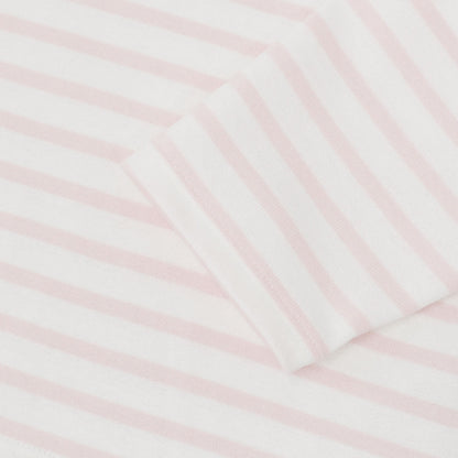 SAINT JAMES [セントジェームス] 20JC OUES LOOSE BORDER - NEIGE/BALLERINE [ウエッソンルーズ ボーダー] [20jclb-ne-bal]・白×ﾋﾟﾝｸ [2025SS]