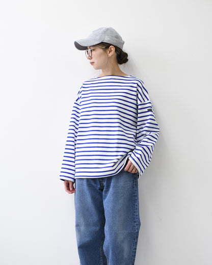 SAINT JAMES [20JC OUES LOOSE BORDER - NEIGE/GITANE] [20jclb-ne-git] ウエッソンルーズ ボーダー・白×コバルトブルー [2026SS]