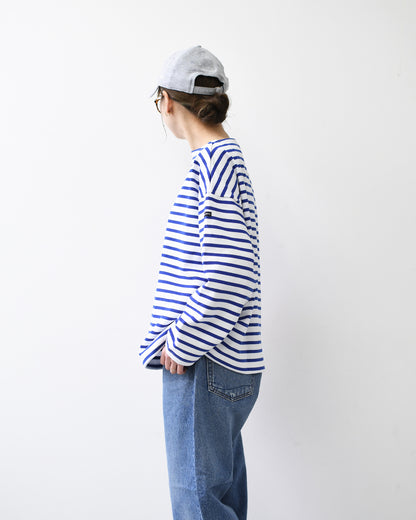 SAINT JAMES [20JC OUES LOOSE BORDER - NEIGE/GITANE] [20jclb-ne-git] ウエッソンルーズ ボーダー・白×コバルトブルー [2026SS]