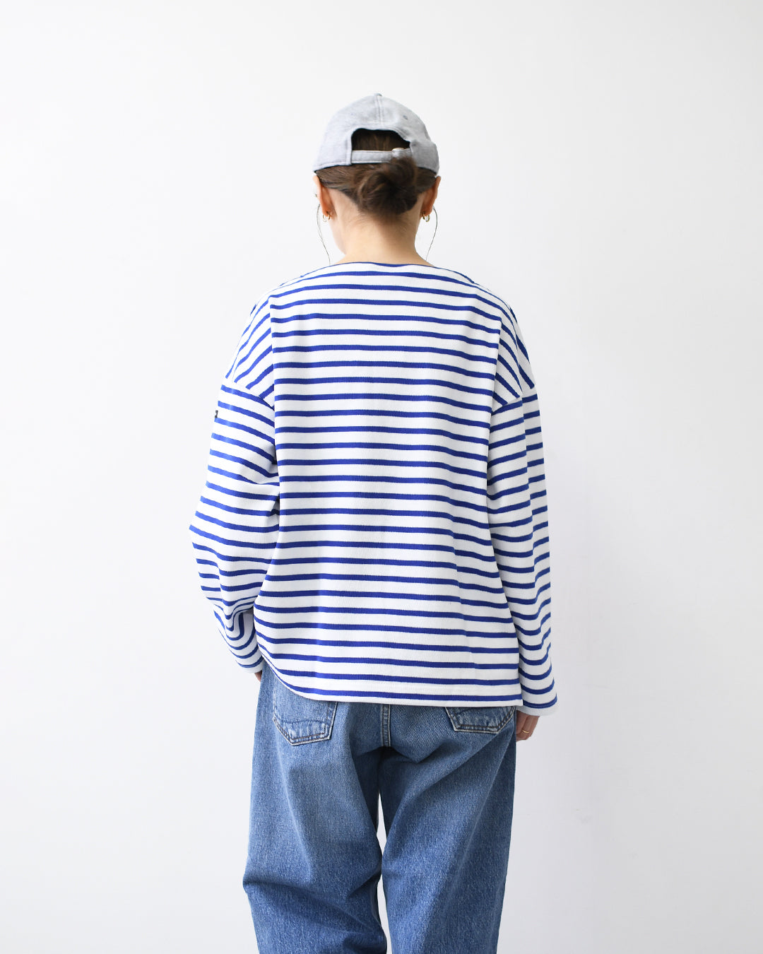 SAINT JAMES [20JC OUES LOOSE BORDER - NEIGE/GITANE] [20jclb-ne-git] ウエッソンルーズ ボーダー・白×コバルトブルー [2026SS]