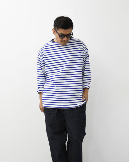 SAINT JAMES [20JC OUES LOOSE BORDER - NEIGE/GITANE] [20jclb-ne-git] ウエッソンルーズ ボーダー・白×コバルトブルー [2026SS]