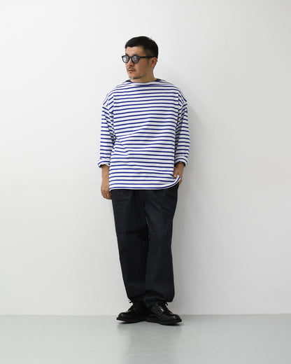 SAINT JAMES [20JC OUES LOOSE BORDER - NEIGE/GITANE] [20jclb-ne-git] ウエッソンルーズ ボーダー・白×コバルトブルー [2026SS]