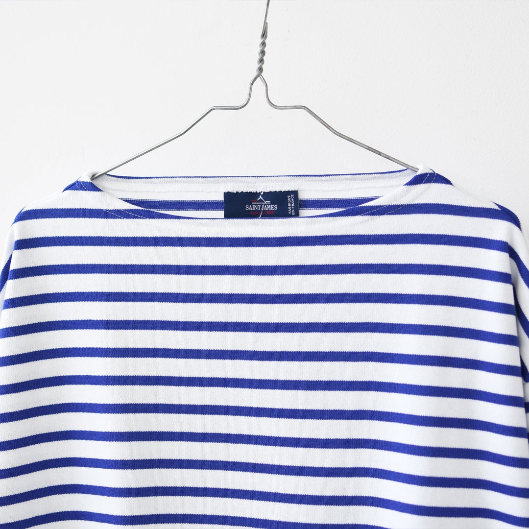 SAINT JAMES [20JC OUES LOOSE BORDER - NEIGE/GITANE] [20jclb-ne-git] ウエッソンルーズ ボーダー・白×コバルトブルー [2026SS]