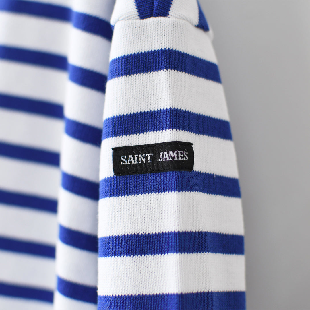SAINT JAMES [20JC OUES LOOSE BORDER - NEIGE/GITANE] [20jclb-ne-git] ウエッソンルーズ ボーダー・白×コバルトブルー [2026SS]