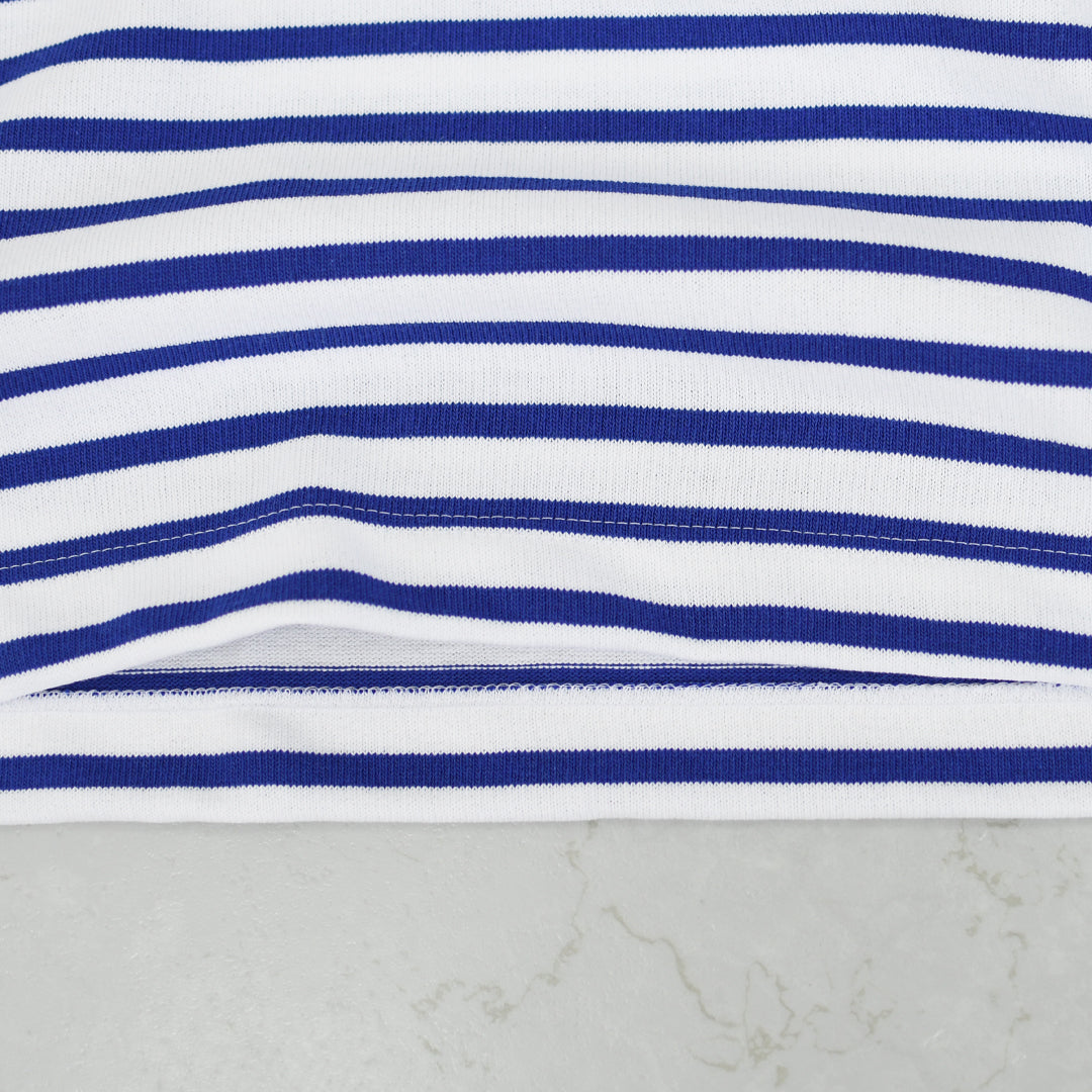 SAINT JAMES [20JC OUES LOOSE BORDER - NEIGE/GITANE] [20jclb-ne-git] ウエッソンルーズ ボーダー・白×コバルトブルー [2026SS]