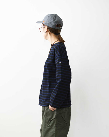 SAINT JAMES [セントジェームス 正規販売店] 20JC OUESS LOOSE BORDER - NOIR/NAVY [20jclb-noi-nv] ウェッソンルーズ ボーダー・黒・紺・カットソー・長袖・コットン・ボートネック・MEN'S / LADY'S [2026AW]