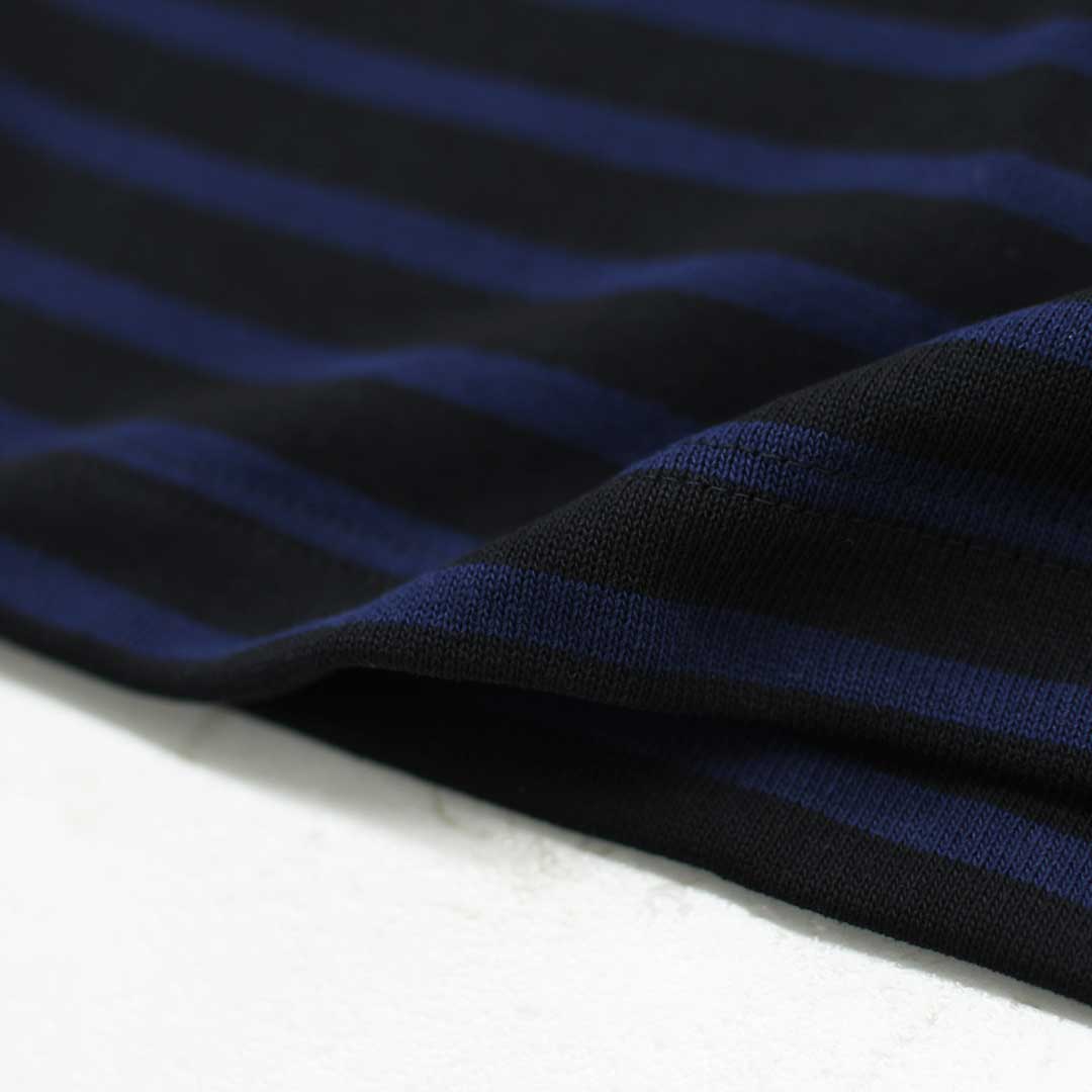 SAINT JAMES [セントジェームス 正規販売店] 20JC OUESS LOOSE BORDER - NOIR/NAVY [20jclb-noi-nv] ウェッソンルーズ ボーダー・黒・紺・カットソー・長袖・コットン・ボートネック・MEN'S / LADY'S [2026AW]