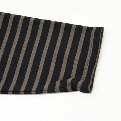 SAINT JAMES [セントジェームス 正規販売店] 20JC OUESS LOOSE BORDER - NOIR/TAUPE [20jclb-noi-ta] ウェッソンルーズ ボーダー・カットソー・長袖・コットン・ボートネック・MEN'S / LADY'S [2026AW]
